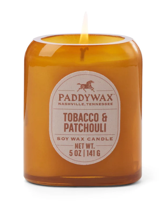 PaddyWax Vista 5 oz Candle- Tobacco & Patchouli