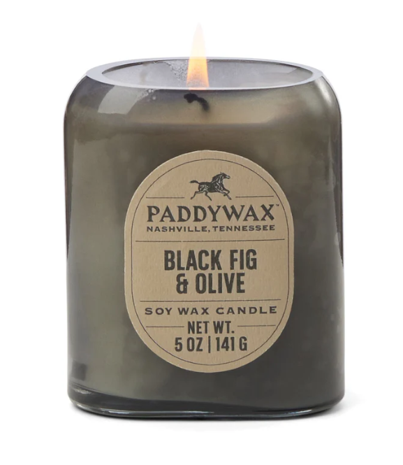 PaddyWax Vista 5 oz Candle-  Black Fig & Olive