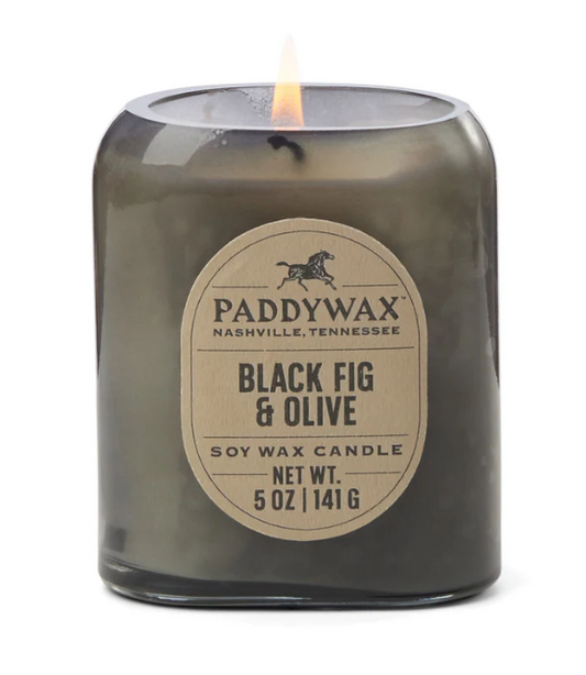 PaddyWax Vista 5 oz Candle-  Black Fig & Olive