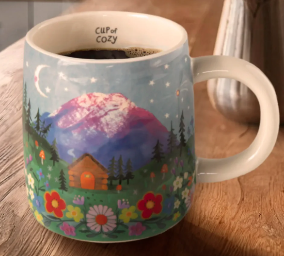 Natural Life Stoneware Mug Cup of Cozy Mountain
