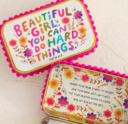 Natural Life Tin Prayer Box -Beautiful Girl
