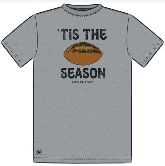 Tis The Football Season Short Sleeve Crusher Tee