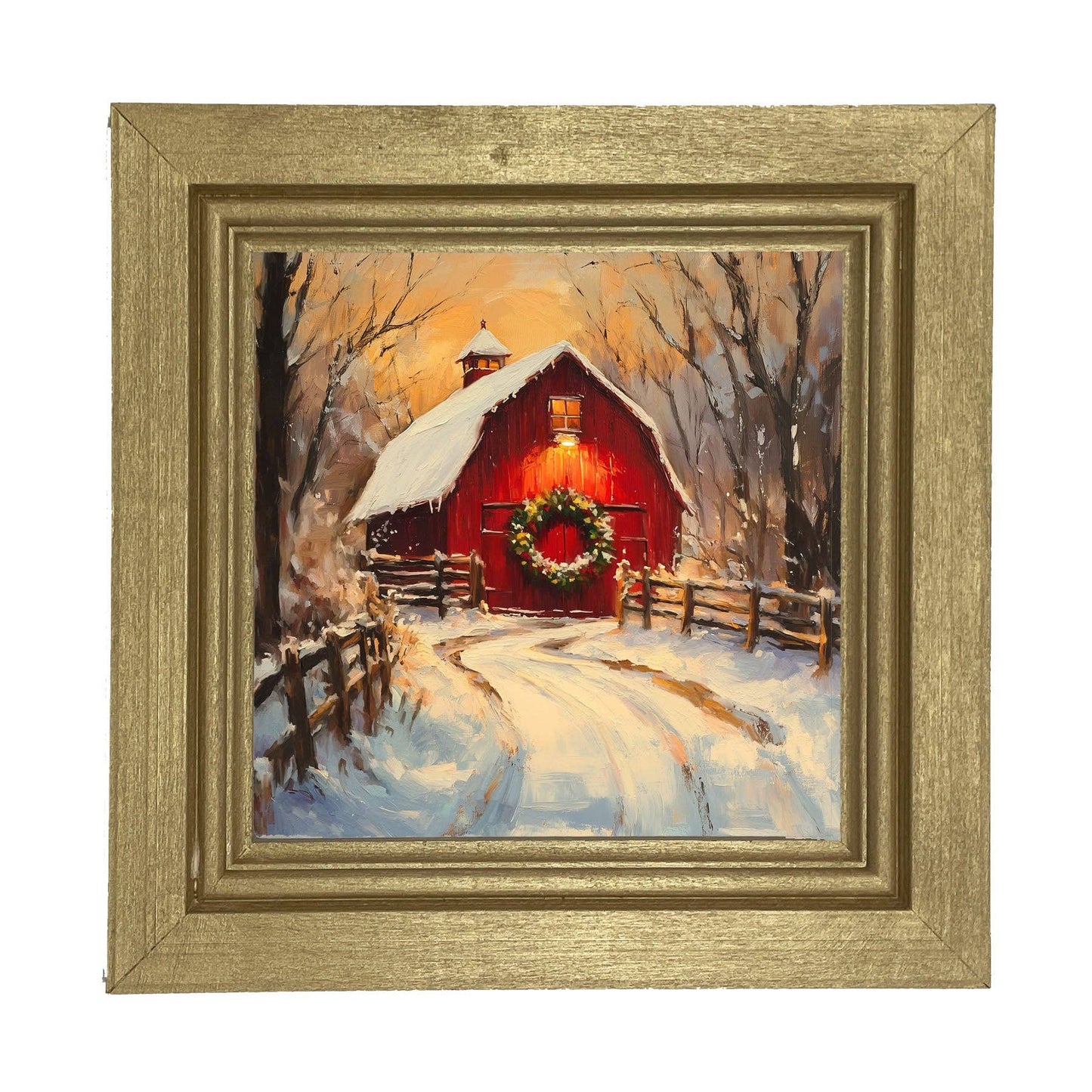 Red Barn at Christmas