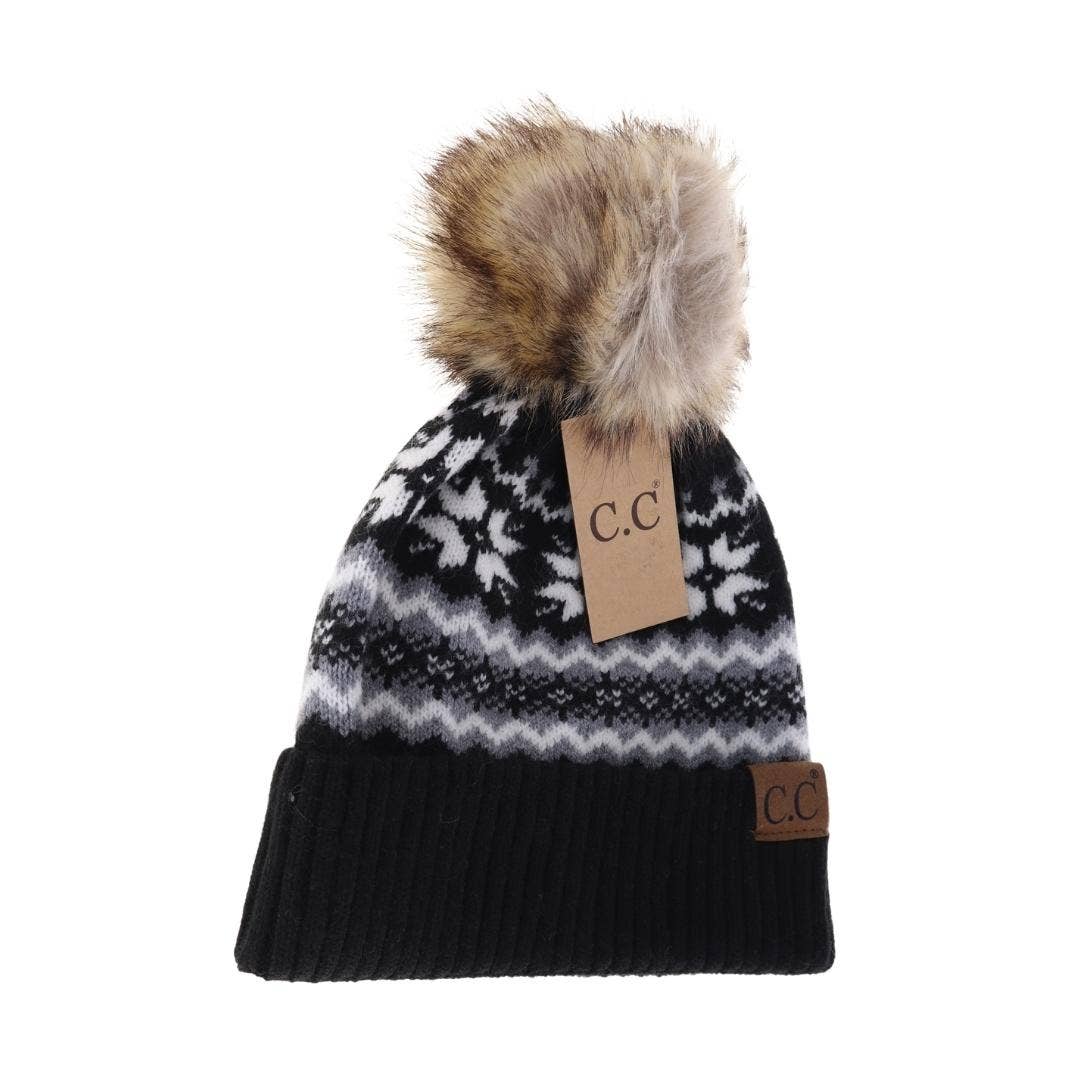 Fair Isle Print C.C Beanie