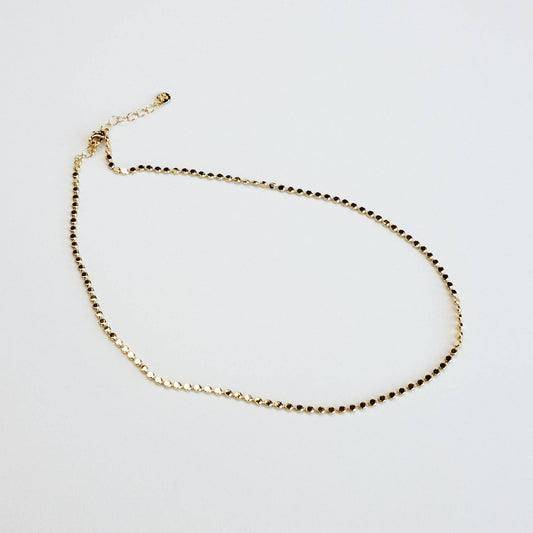 Gold Disc Chain Necklace