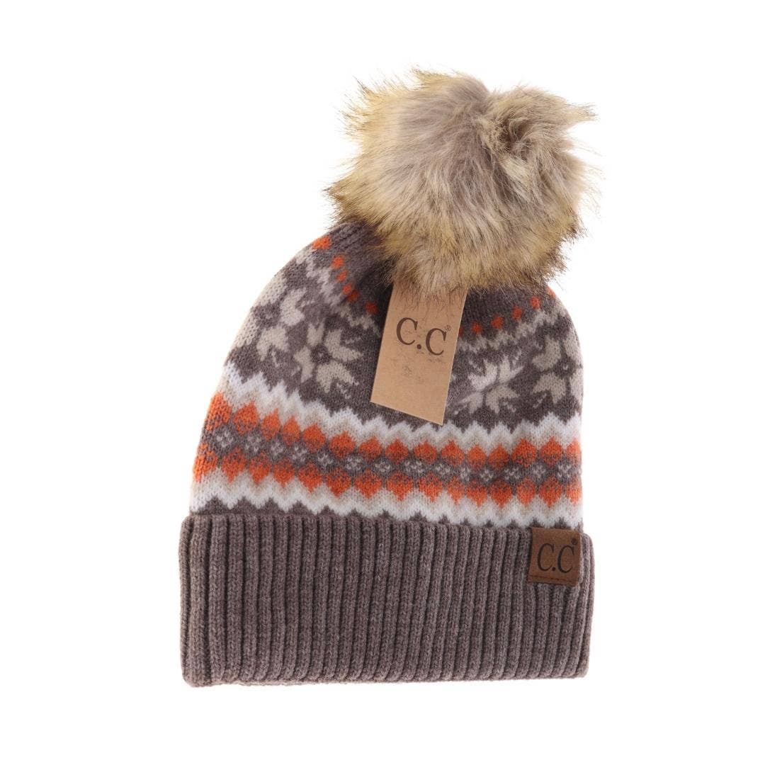 Fair Isle Print C.C Beanie