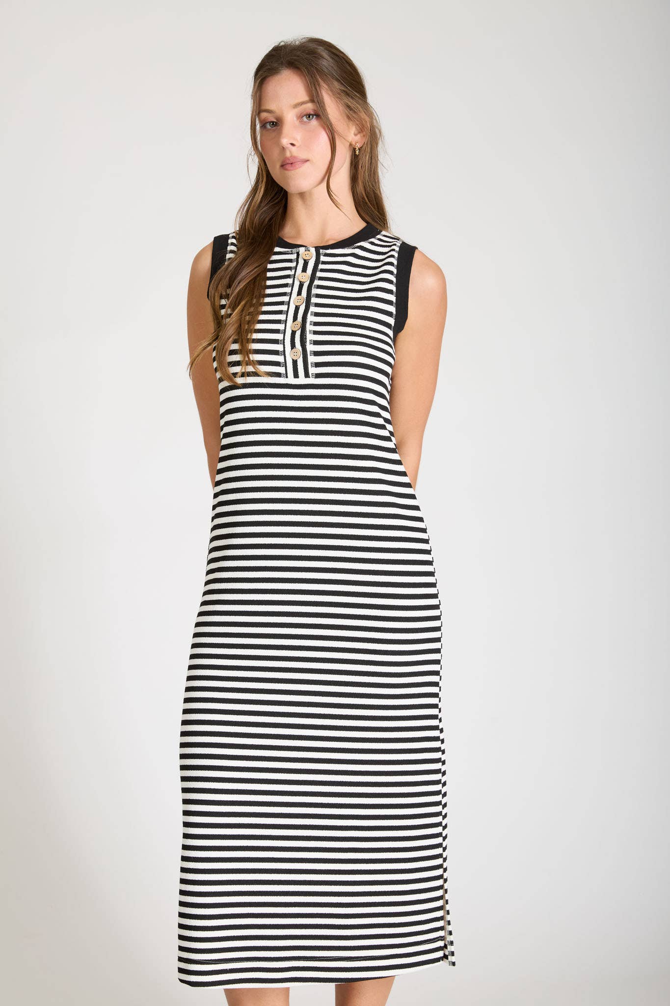 Henley Tank Knit Midi Dress