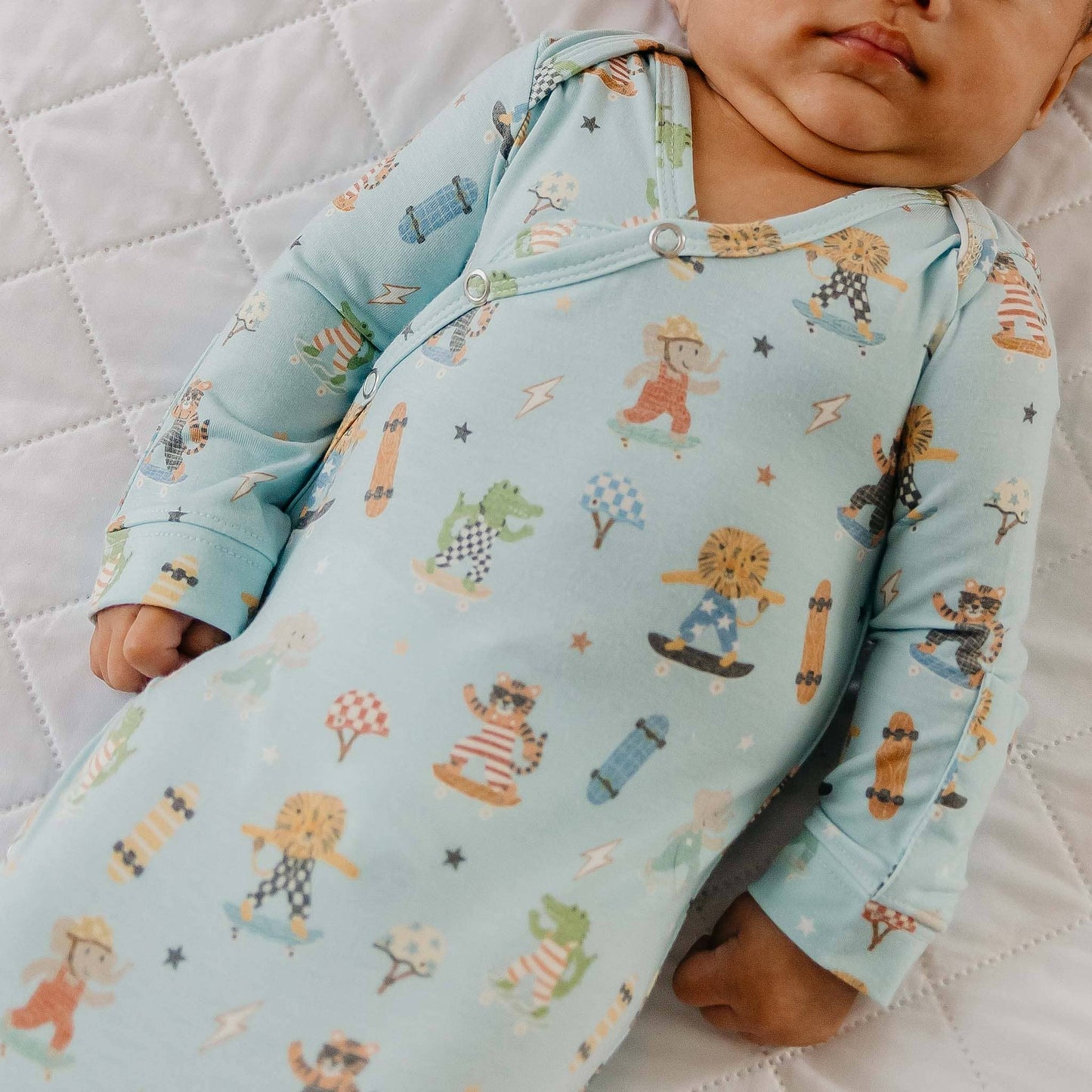 Newborn Knotted Gown - Tanner