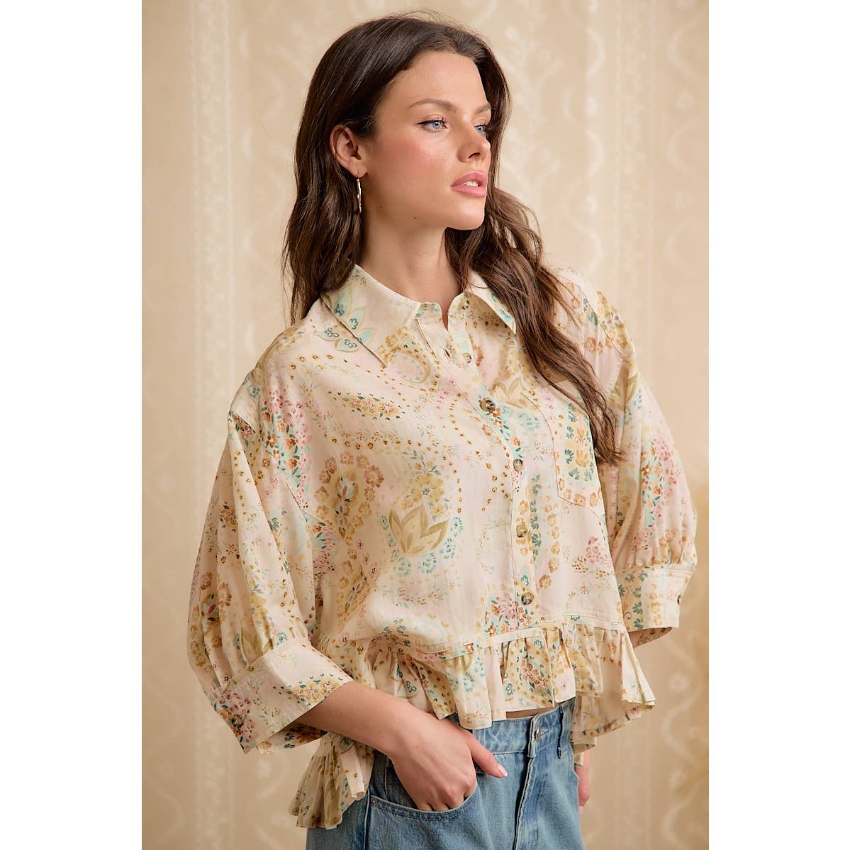 Floral Linen Blend
