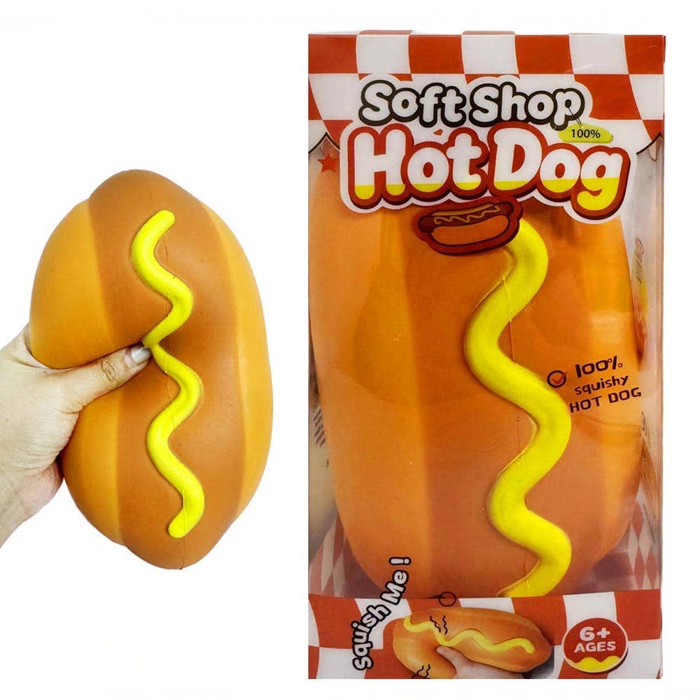 Jumbo Hotdog Squeeze Squishy Stress Relief Toy