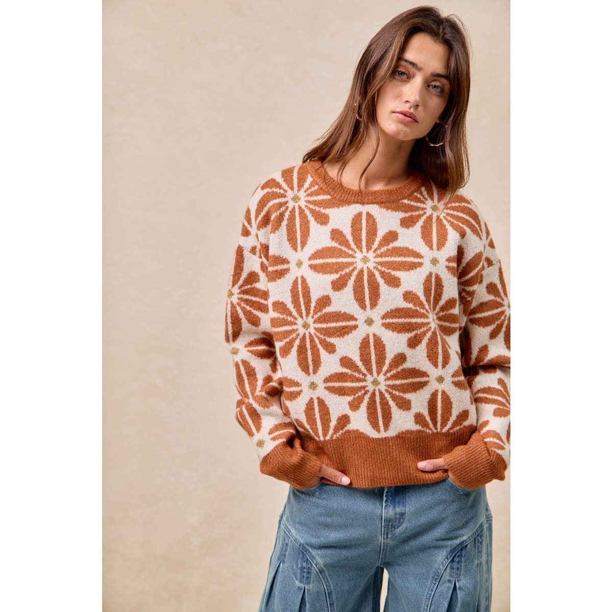 Flower Pattern Sweater