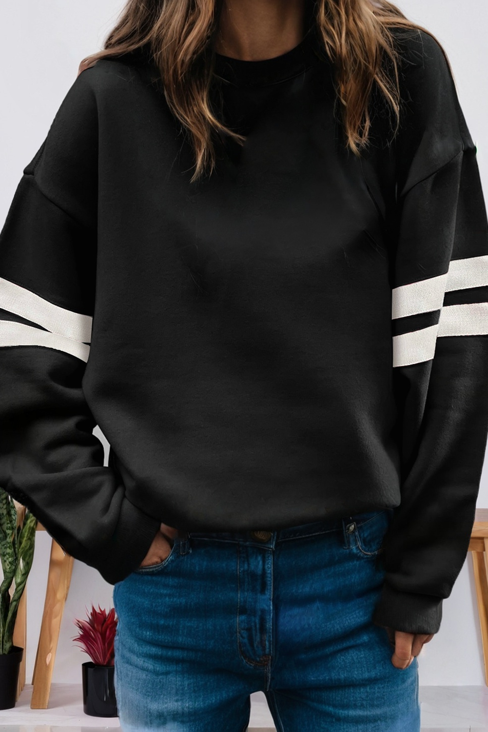 Varsity Striped Sweatshirt