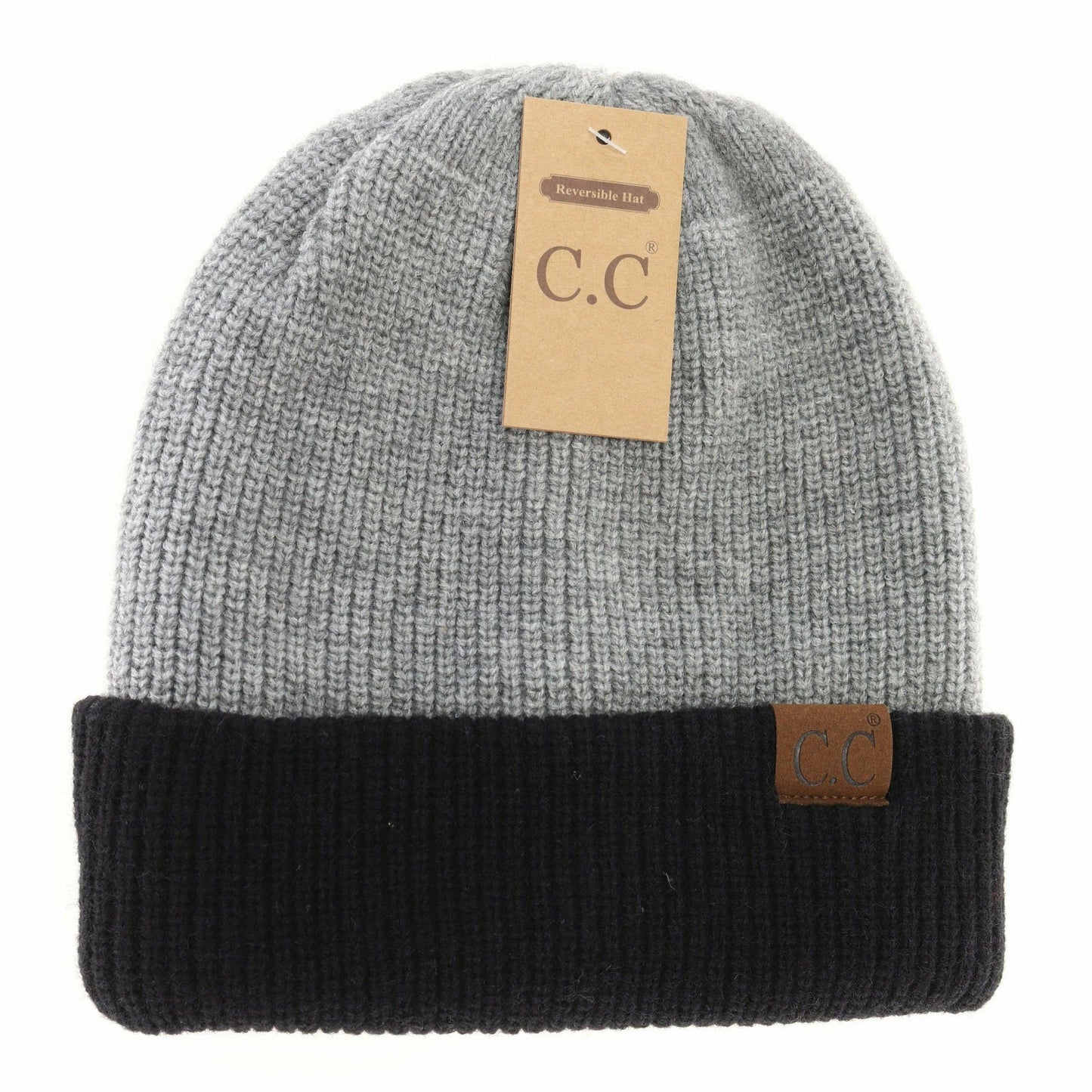 Unisex Reversible Two-Tone Slouchy C.C Beanie HTM3850