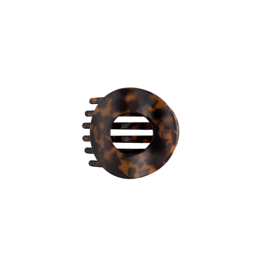 Tortoise | Small | Flat Circle Hair Clip