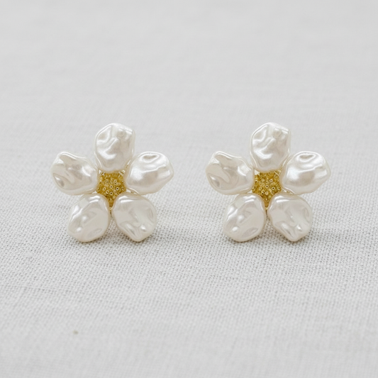 Baroque Pearl Flower Earrings