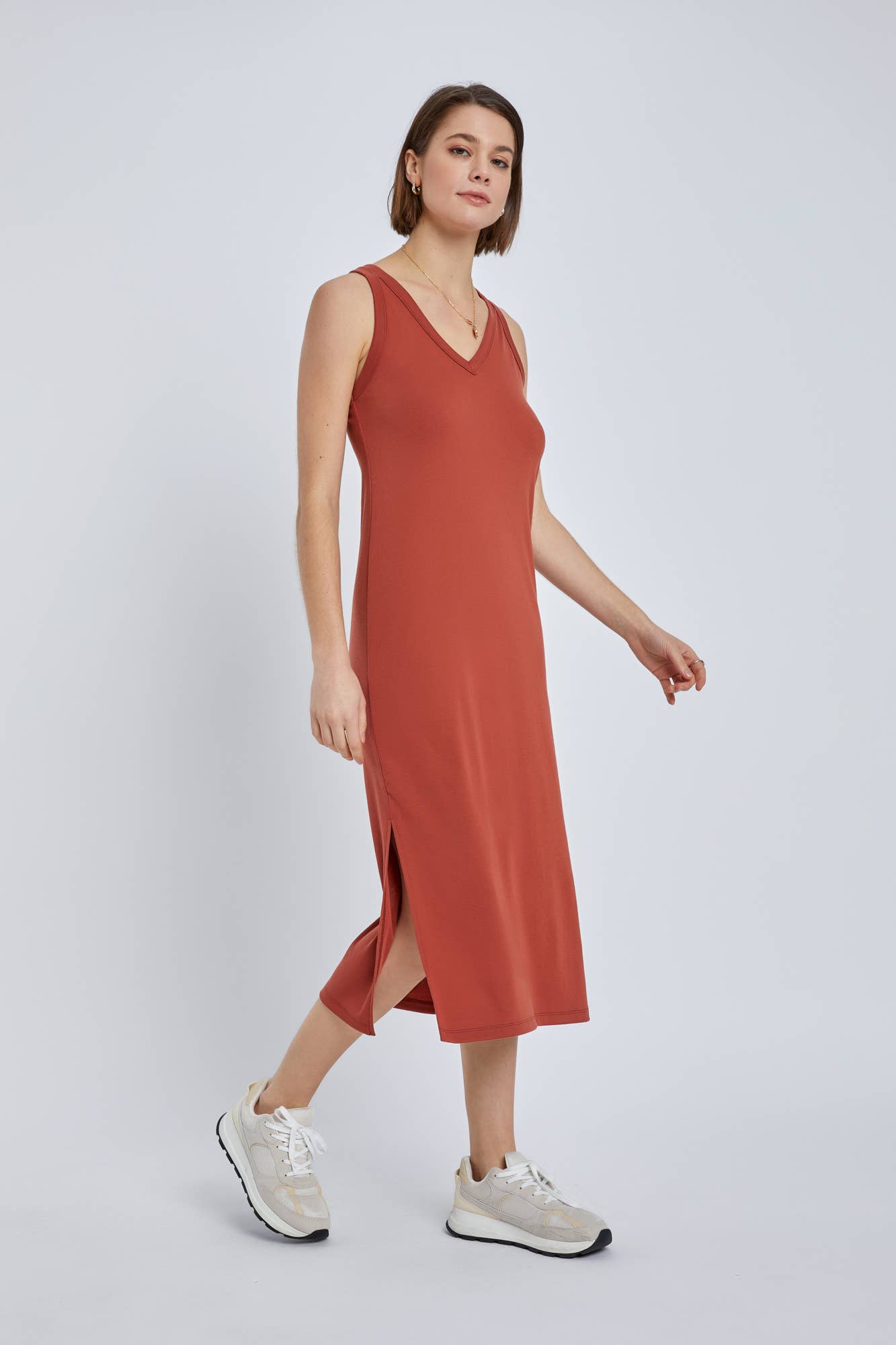 Basic V-neck Maxi Dress