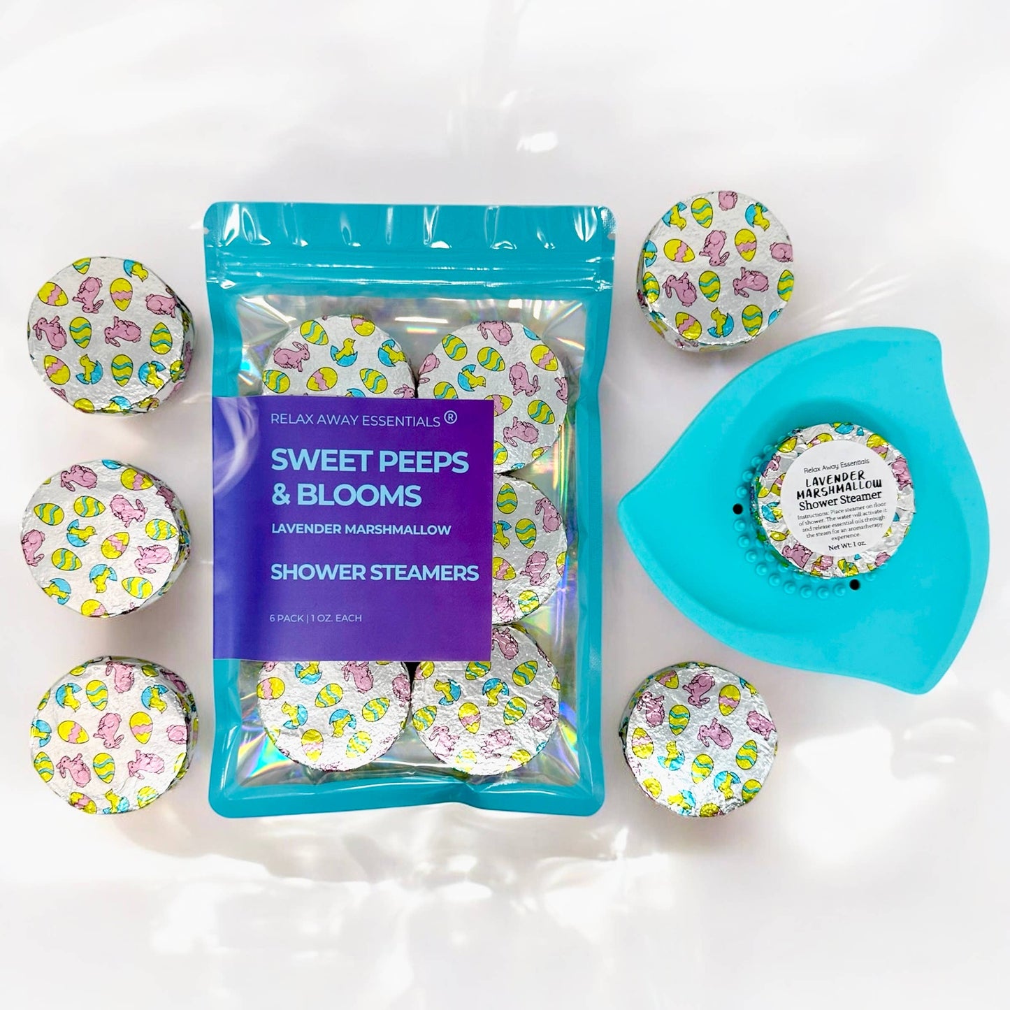Sweet Peeps and Blooms Shower Steamers 6 Pack - Easter - Made in the USA