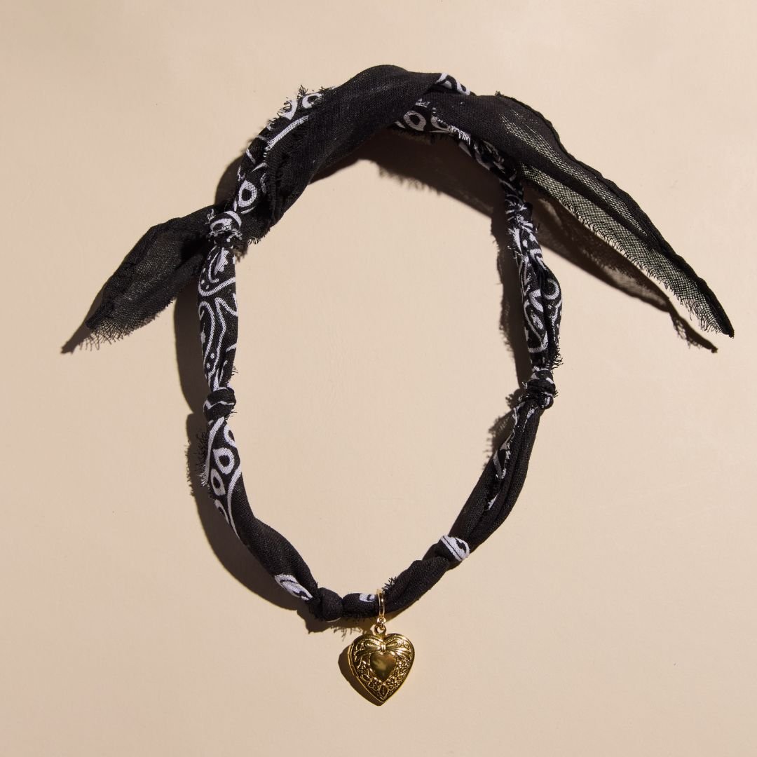 Black Bandana Necklace