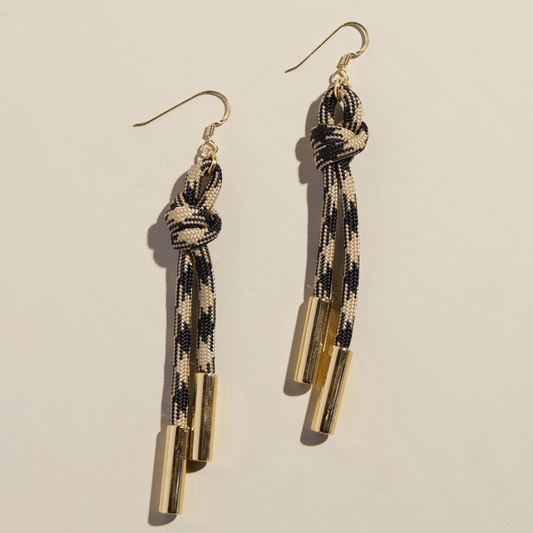 Black Sesame Denver Cord Earrings