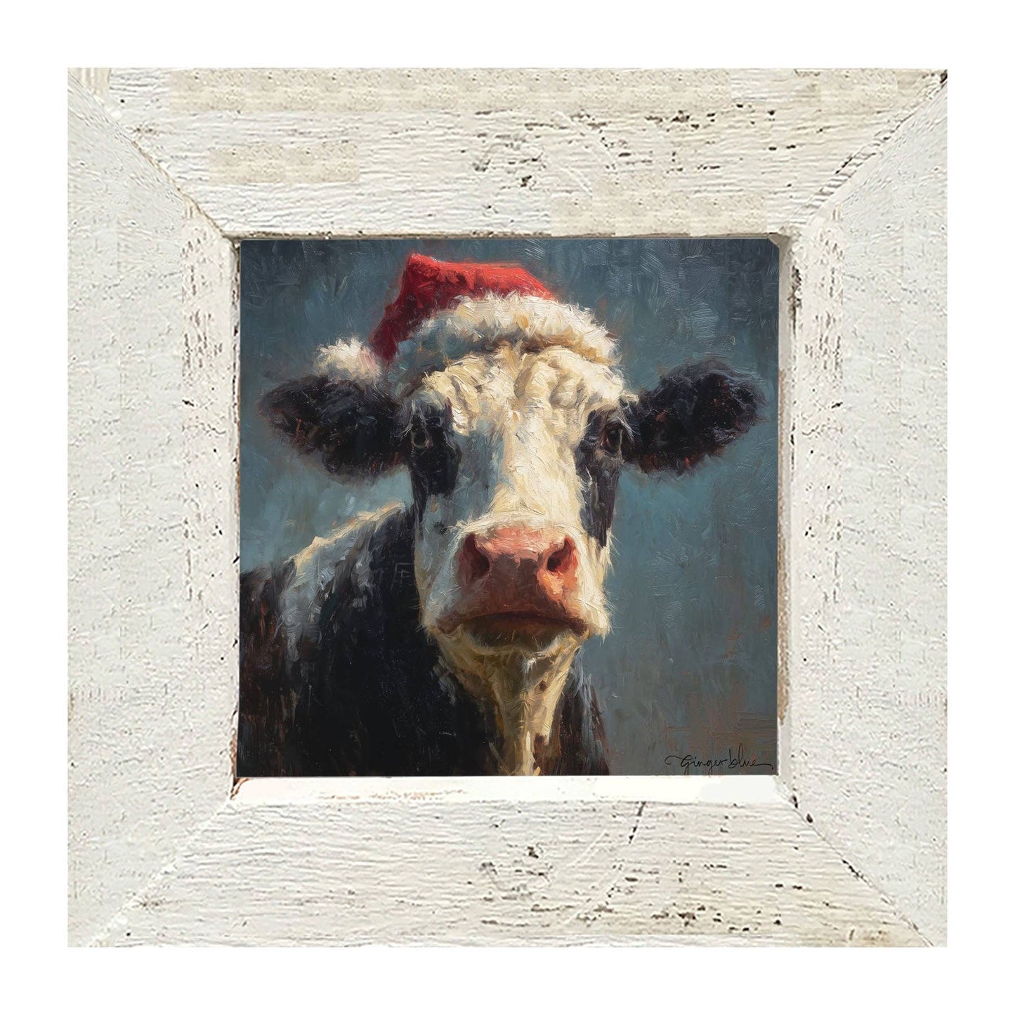 Santa Hat Cow