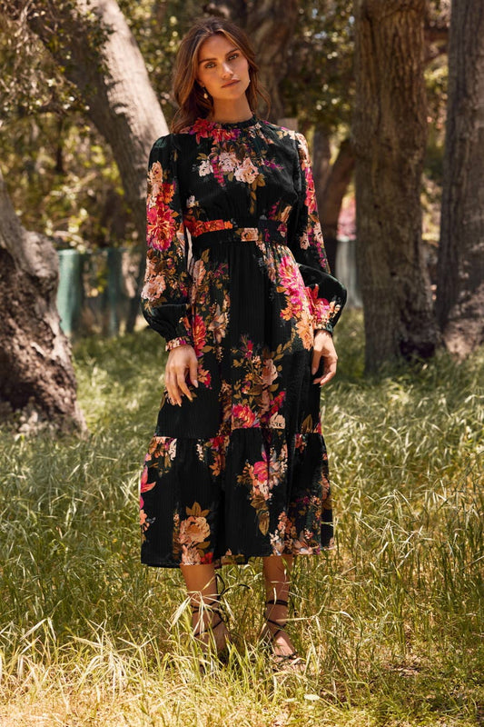 Floral Printed Midi Dress