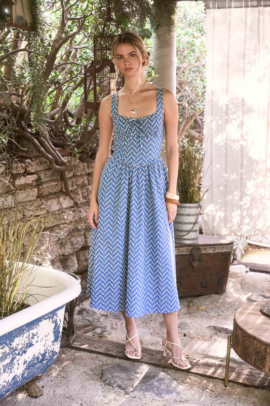 Embroidered Floral Corset Dress