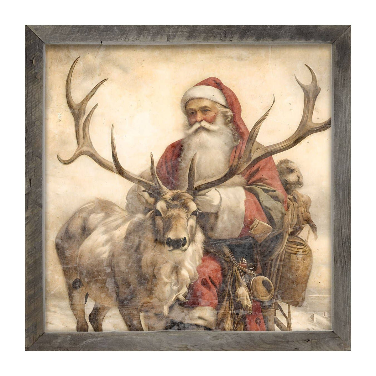 Reindeer with Santa  1