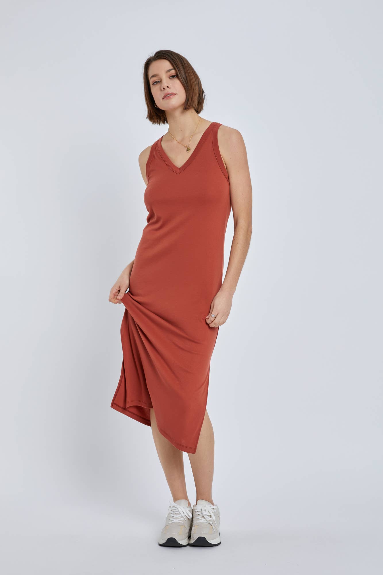 Basic V-neck Maxi Dress