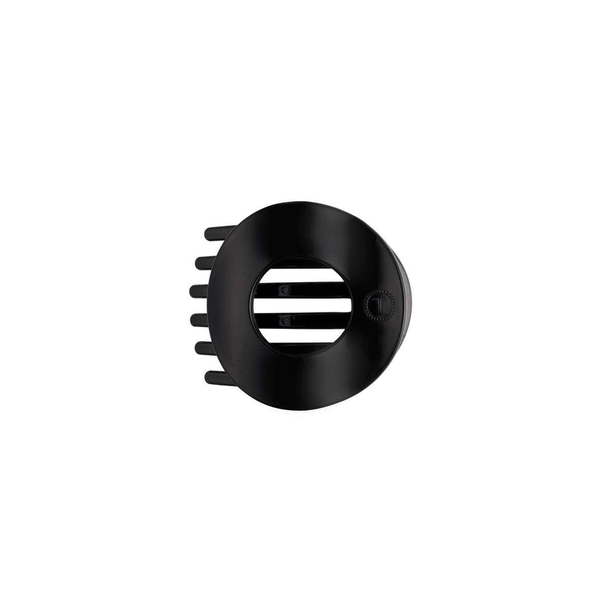 Jet Black | Small | Flat Circle Hair Clip