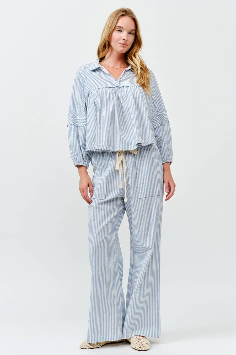 Striped Wide Pants