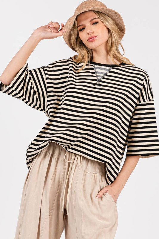 Striped Oversized Top