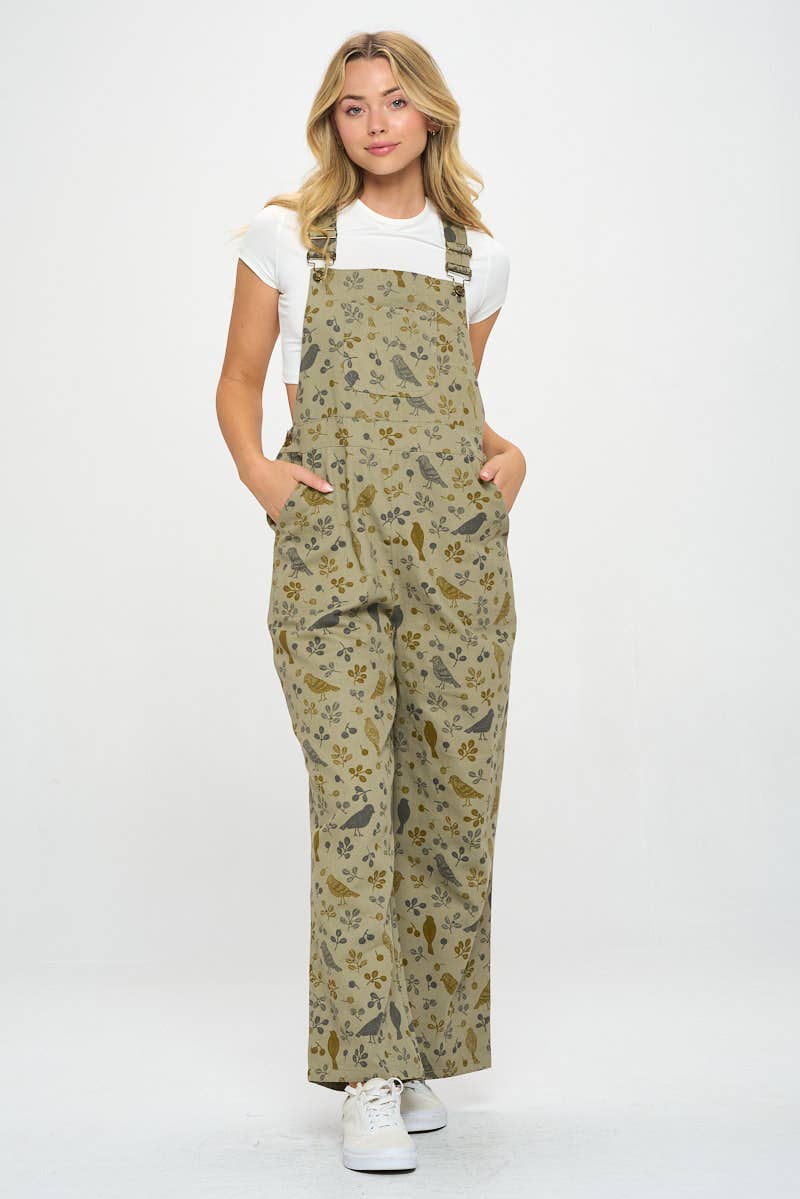 Bird print Overall