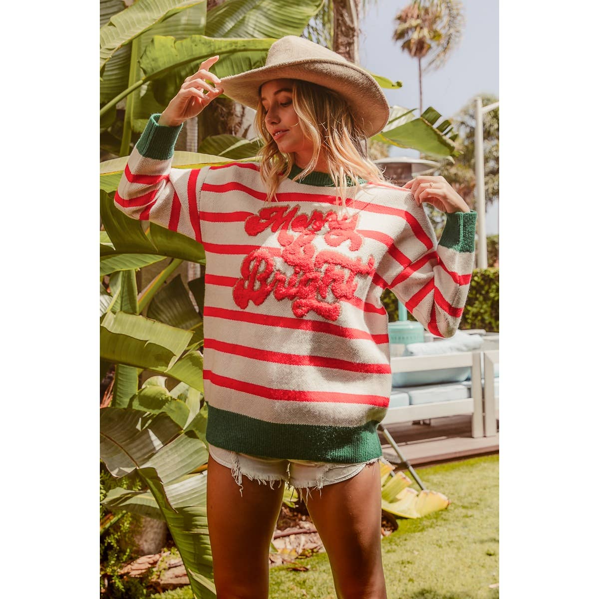 Christmas Stripe Knit Top