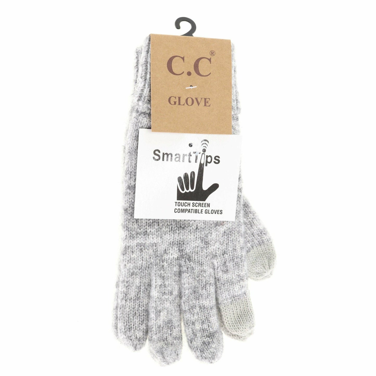 Soft Ribbed Knit Glove G2074P: Dove Multi