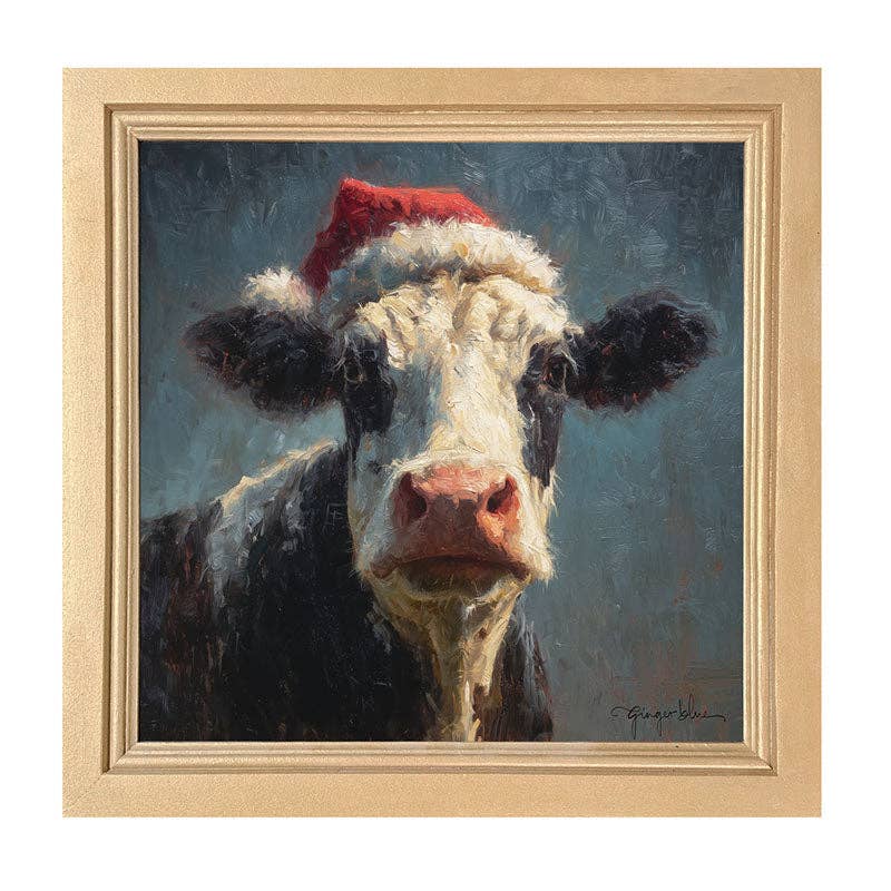 Santa Hat Cow