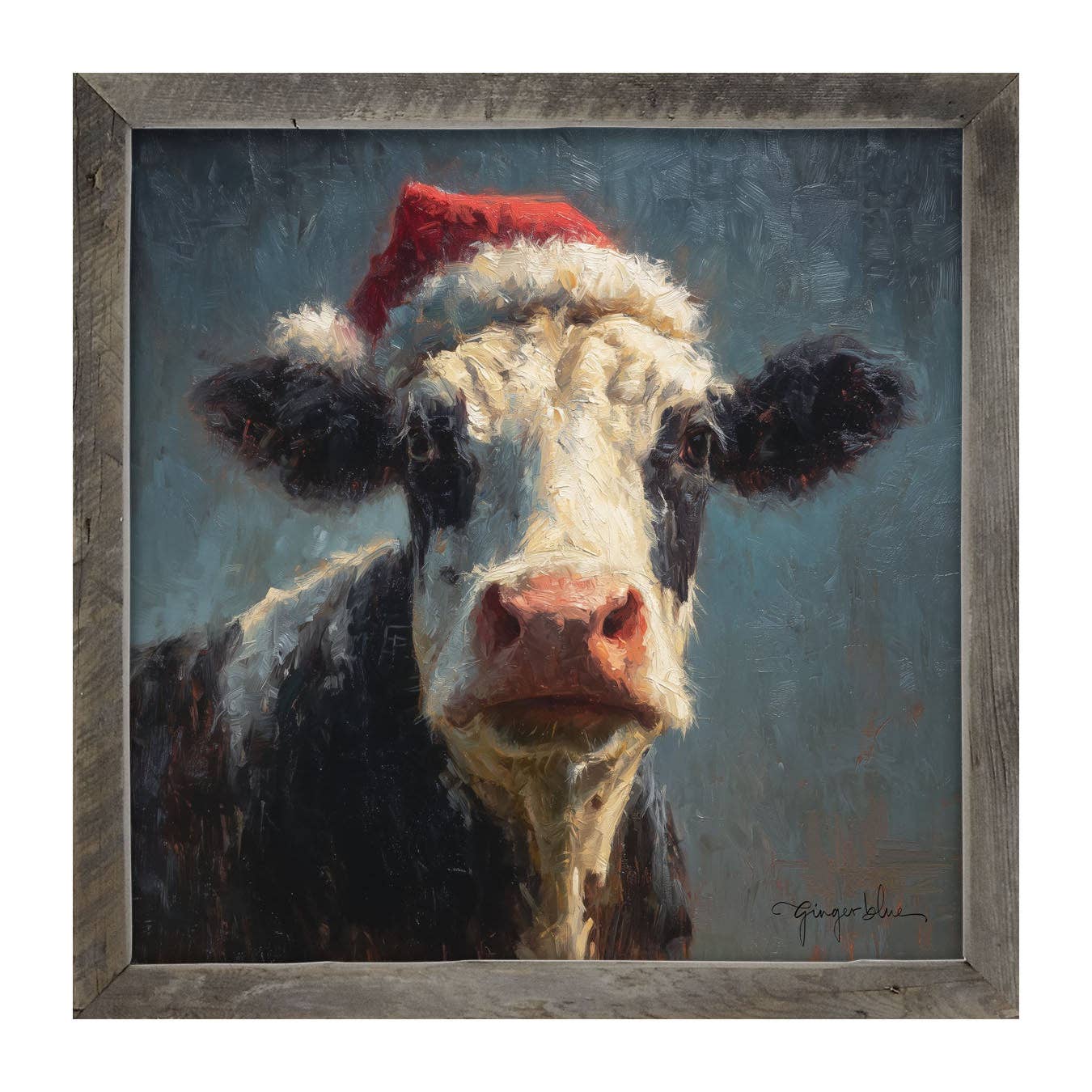 Santa Hat Cow