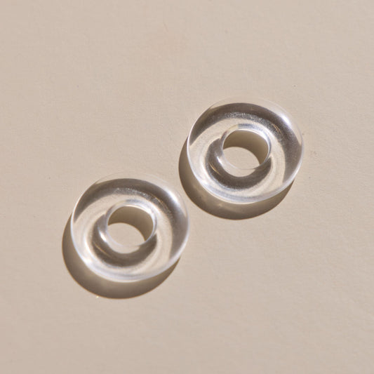 Clear Acrylic Donut Beads