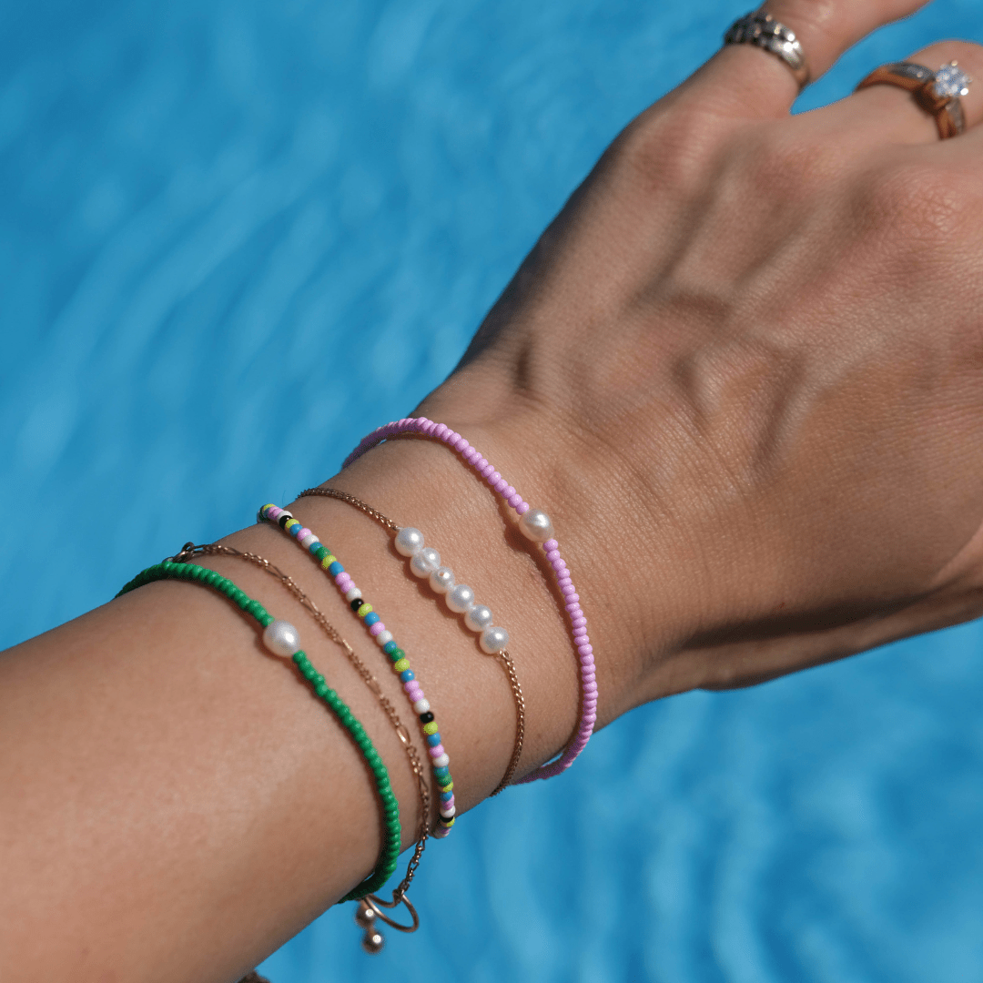 Green Seed Bead Bracelet