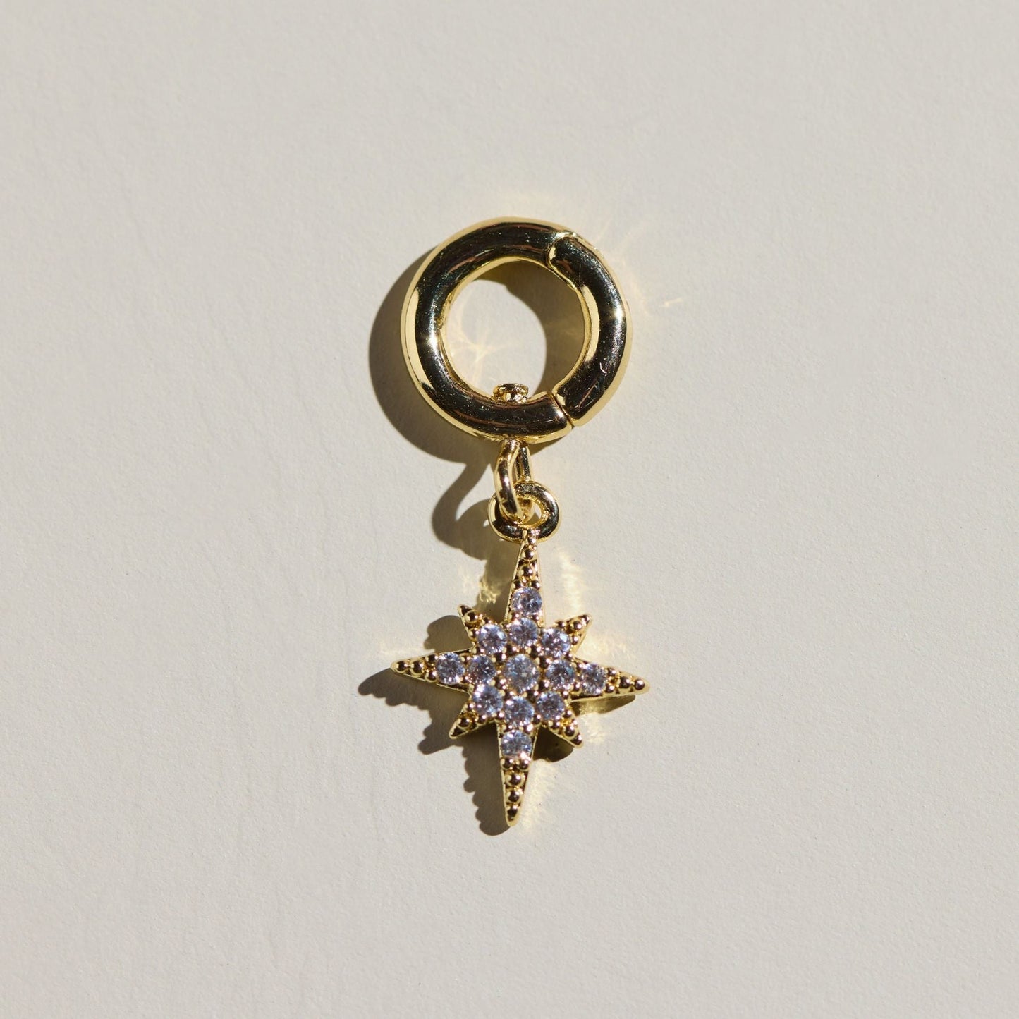 CZ Starburst Charm