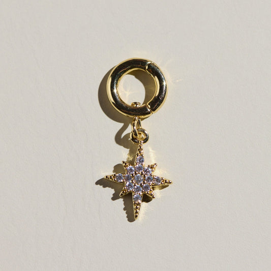 CZ Starburst Charm