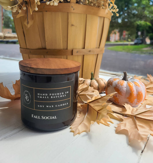 "Fall Social" Soy/Coconut Wax Candle