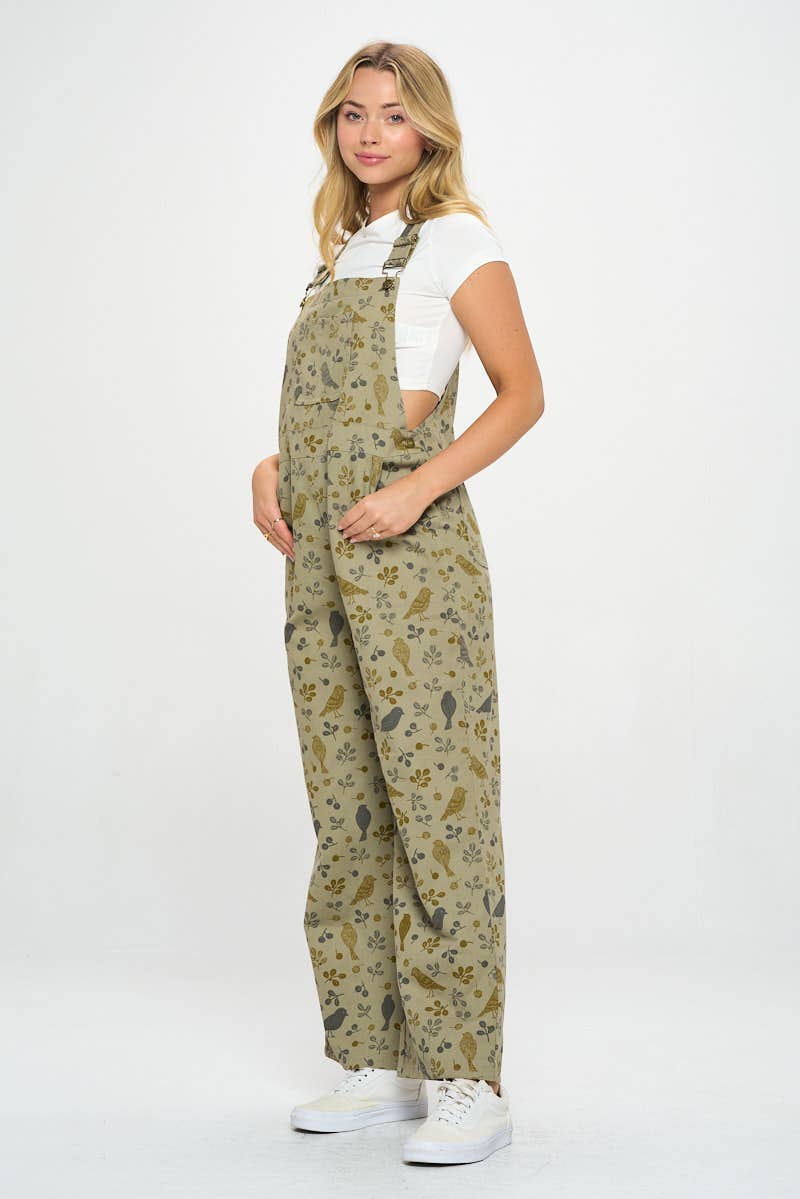 Bird print Overall