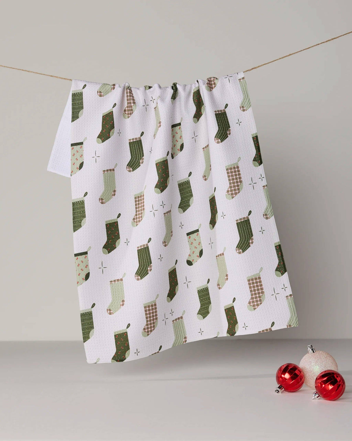 Stocking Medley Tea Towel - Holiday 2026
