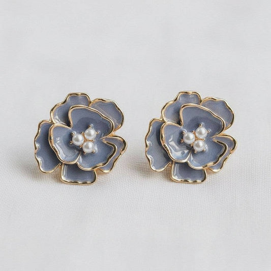 Artistic Floral Design Drop Earrings
