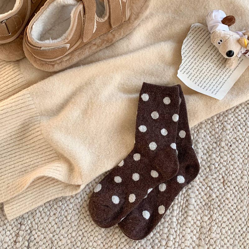 Color Block  Polka Dot Socks