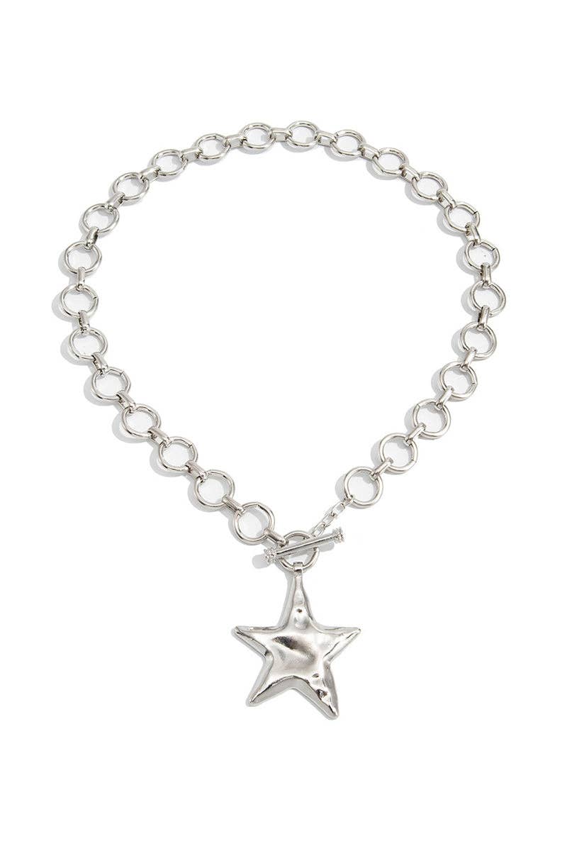 Chunky Chain Star Pendant Necklace