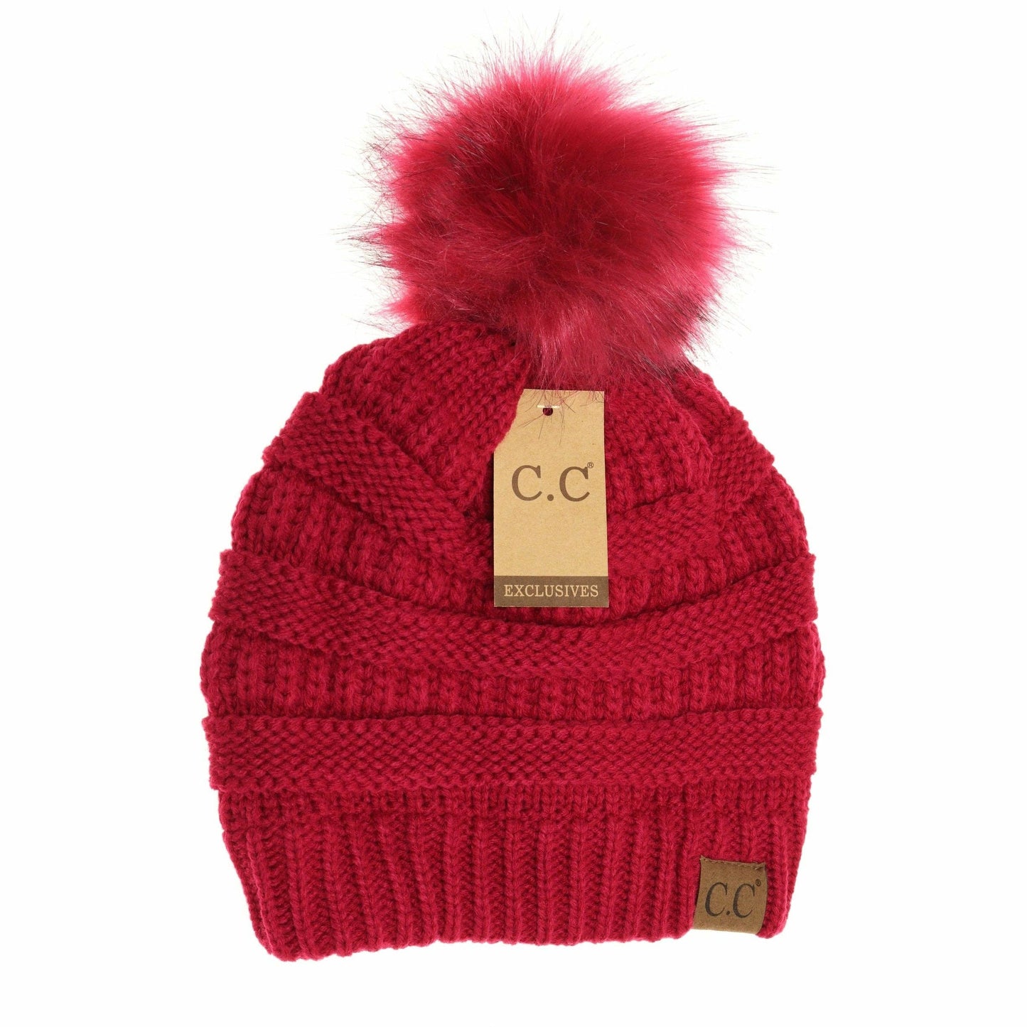 CC Beanie Classic Matching Fur Pom