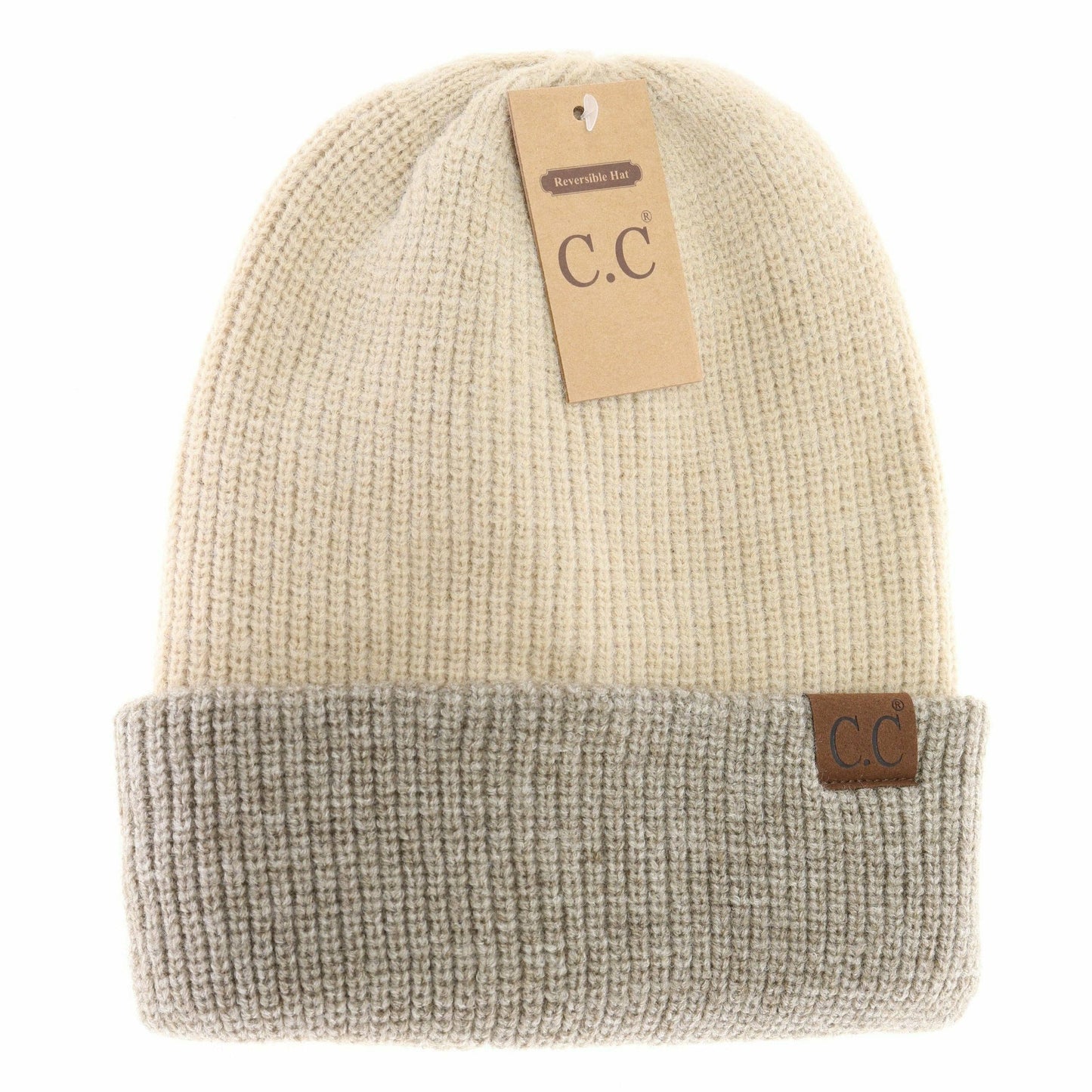 Unisex Reversible Two-Tone Slouchy C.C Beanie HTM3850