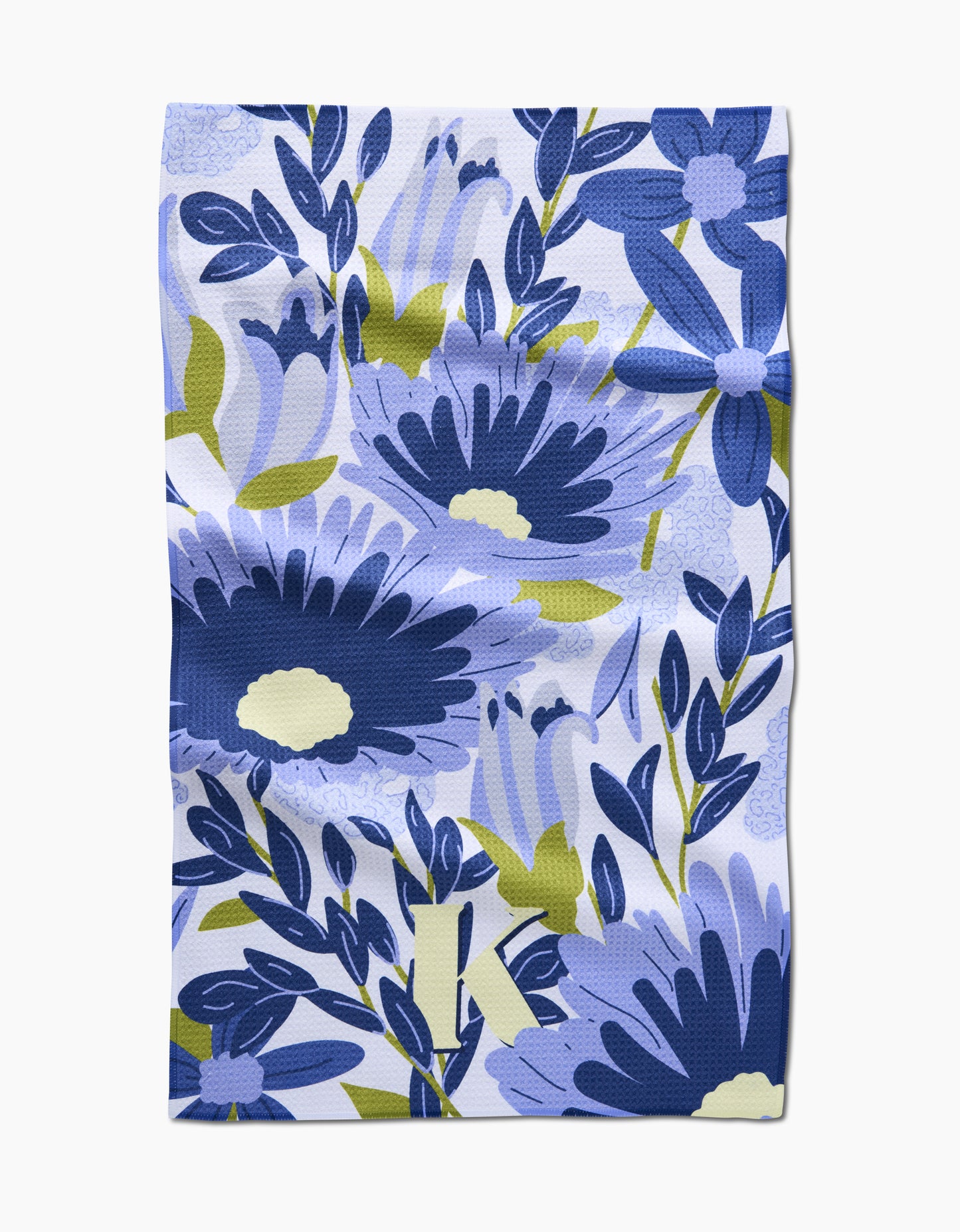Geometry Monogram Floral Tea Towel
