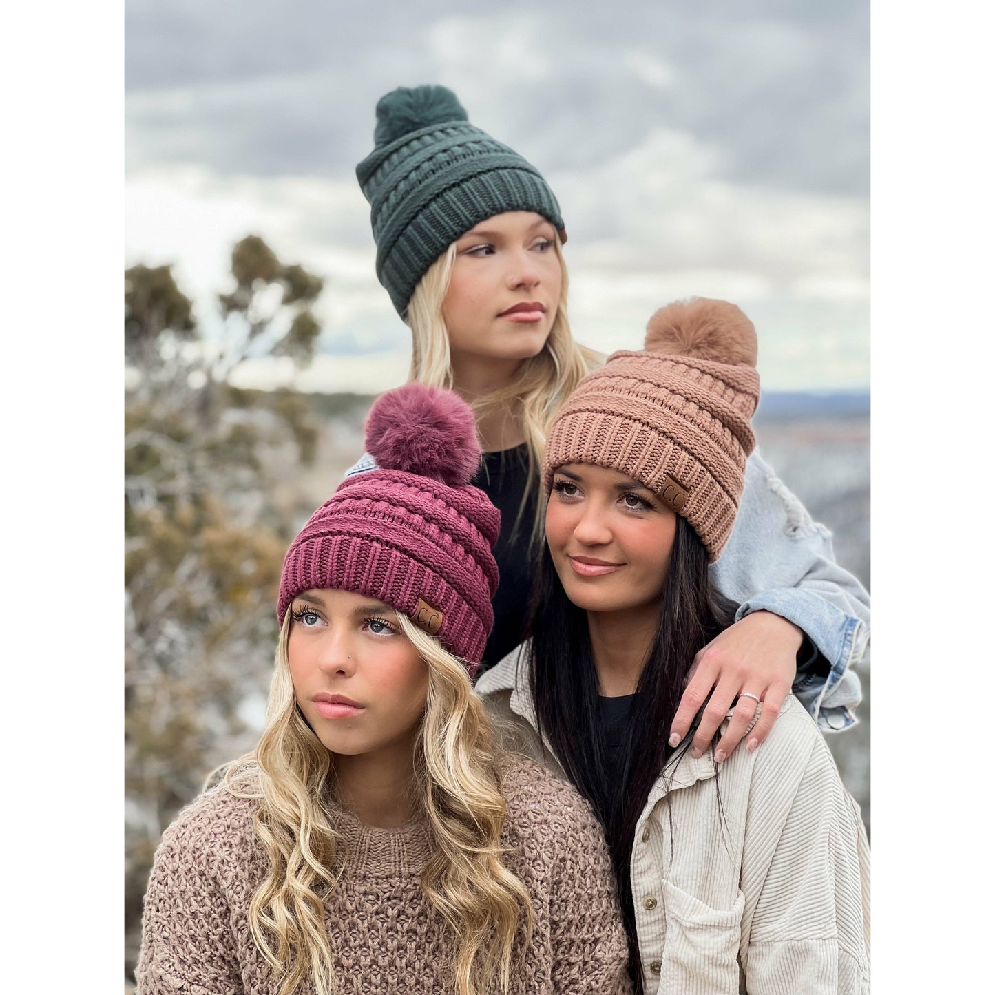 CC Beanie Classic Matching Fur Pom